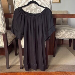 Black Off-Shoulder Swim Cover